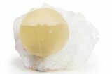 Botryoidal Yellow Fluorite on Quartz - India #305999-1